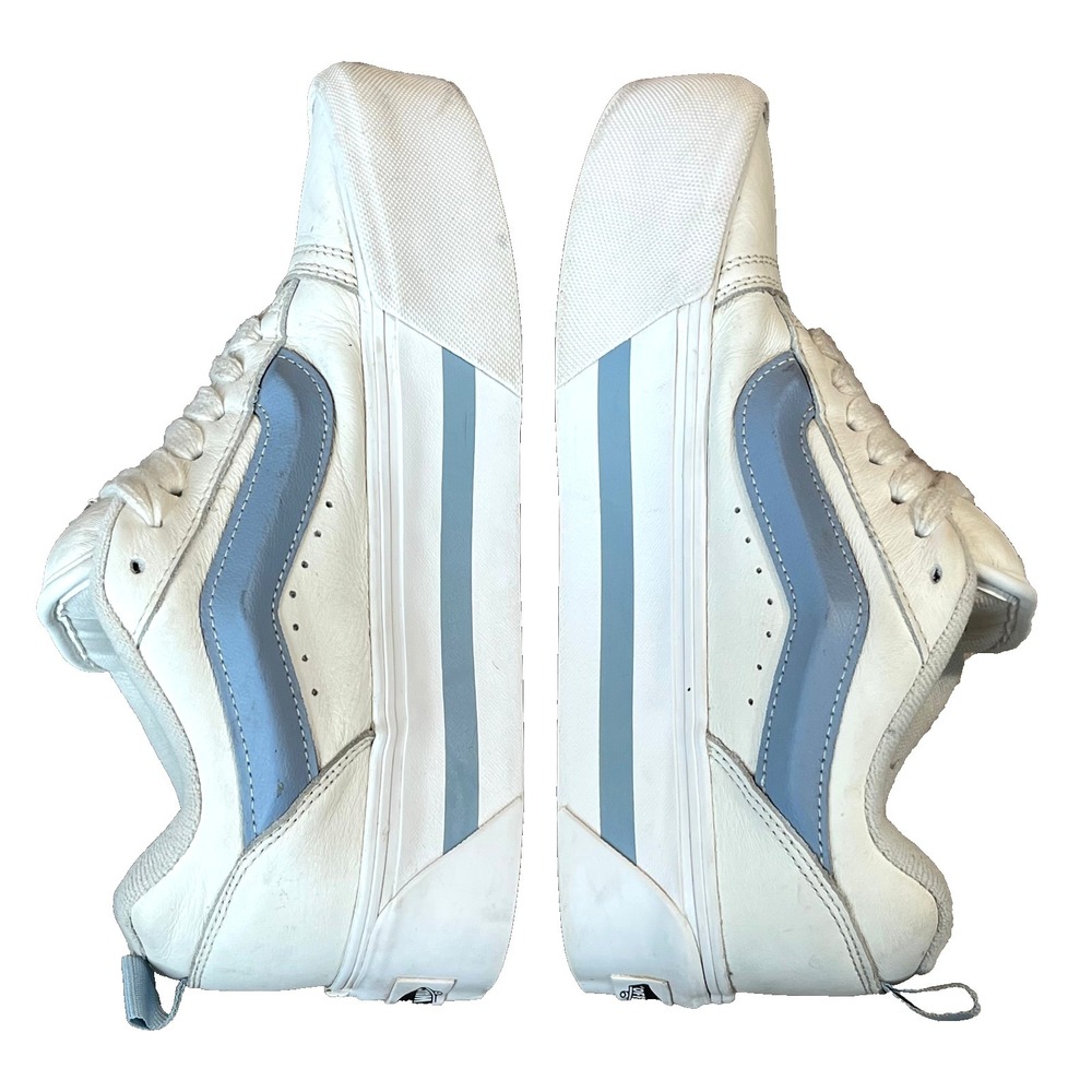Vans Knu Stack Smarten Up Chunky Platform Sneakers White Blue Women 10 M8.5 EU41